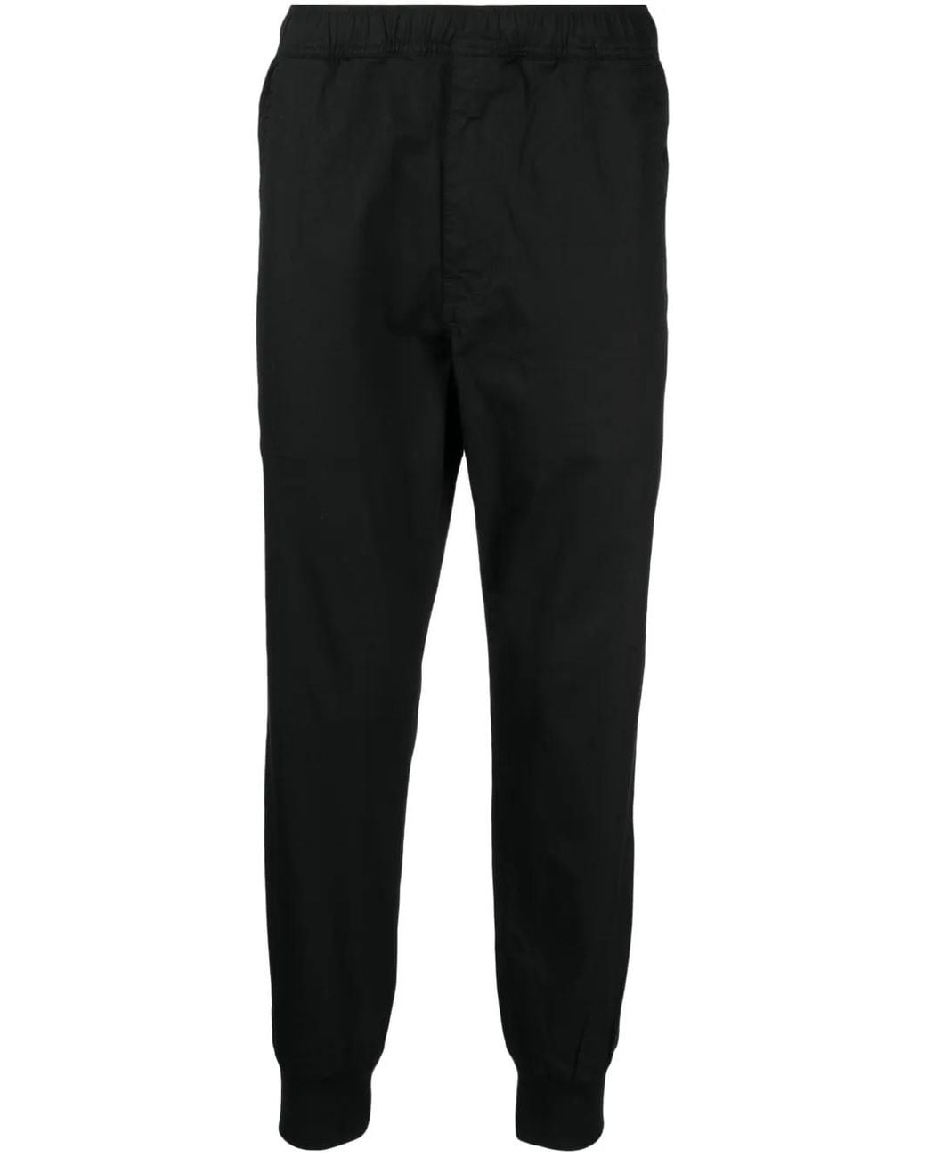 Aape By A Bathing Ape Black Logo-Patch Elasticated-Waist Trousers for men