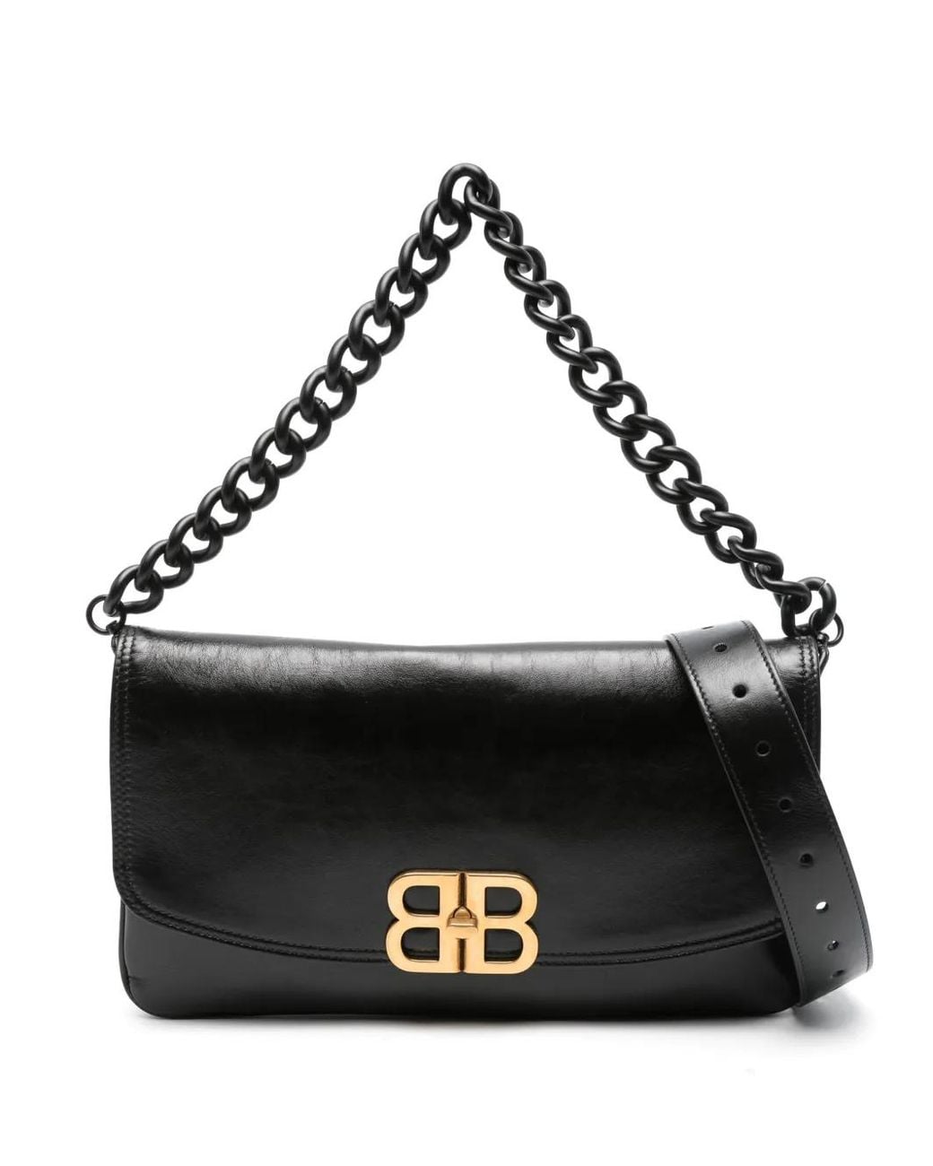 Balenciaga Black Bb Soft Large Flap Bag