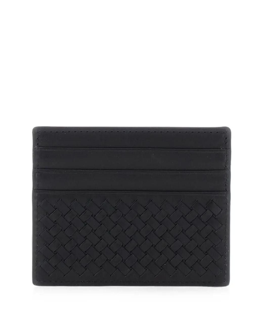 Dragon Diffusion Black Woven Leather Card Holder