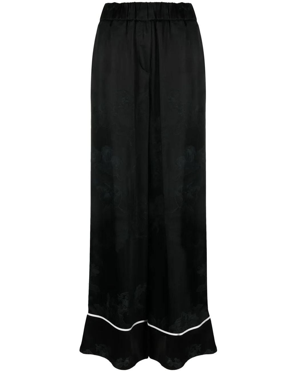 Off-White c/o Virgil Abloh Black Piped-trim Pyjama Trousers