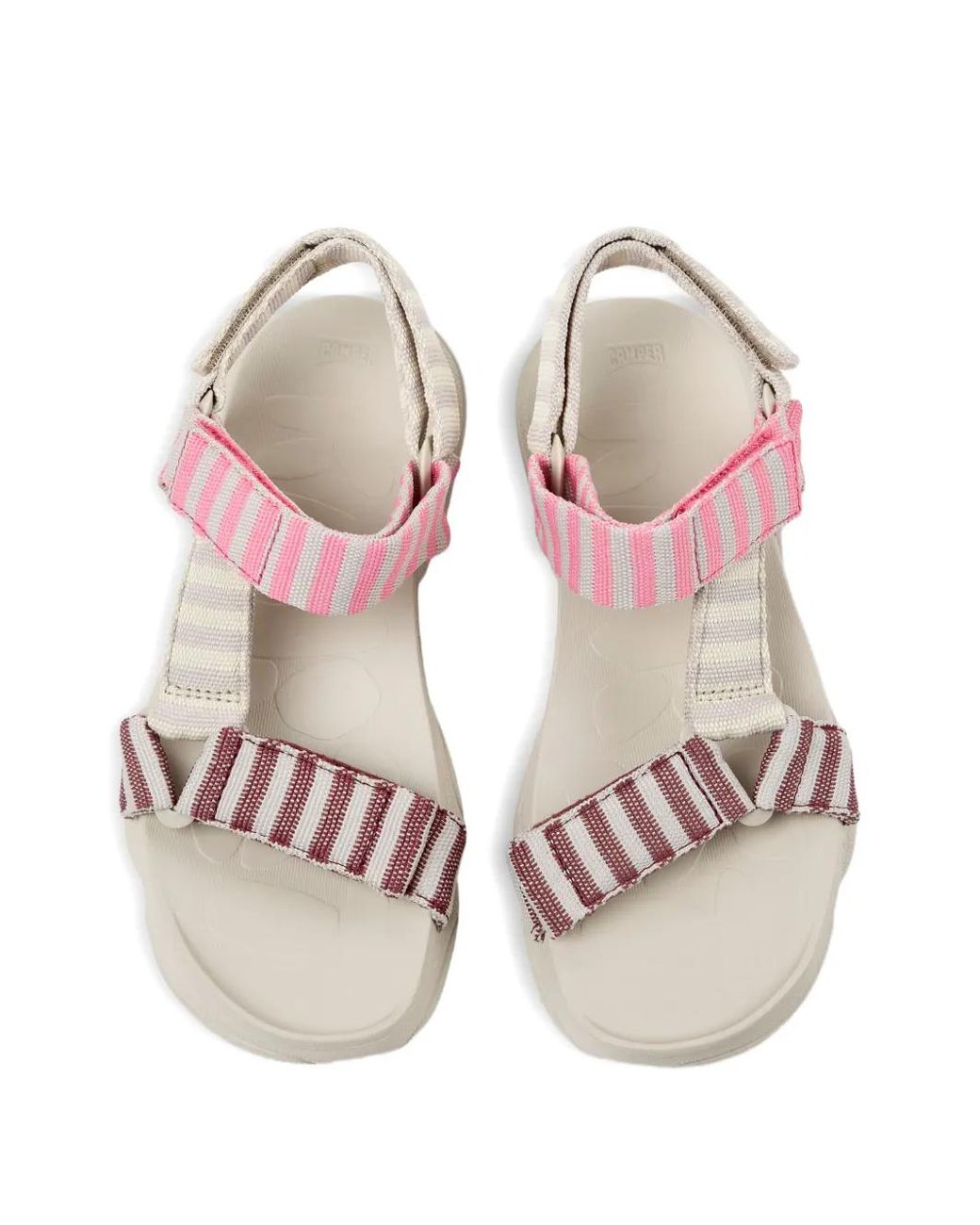 Camper Pink Karst Striped Sandals