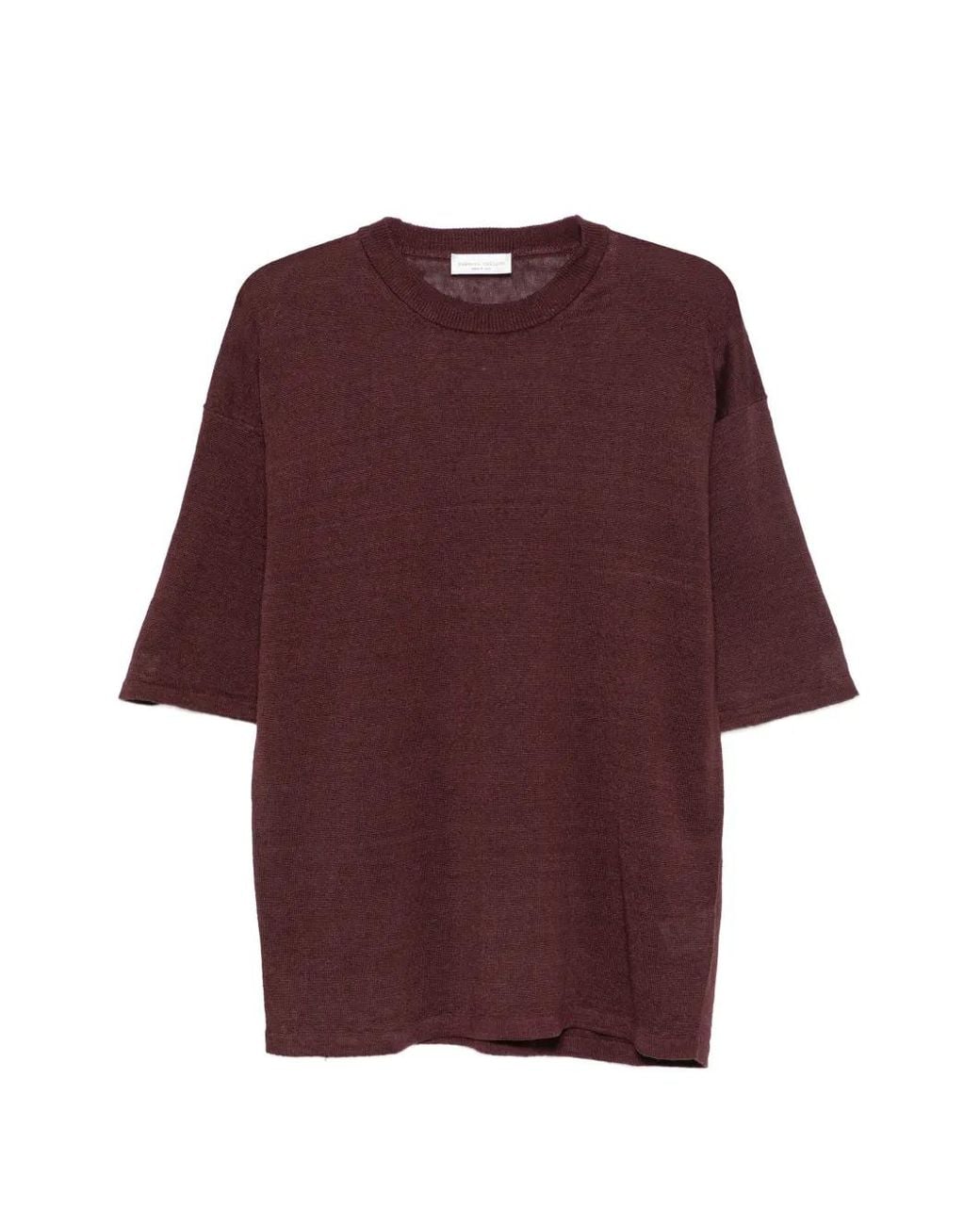 Roberto Collina Red Short-Sleeve Crew-Neck T-Shirt for men