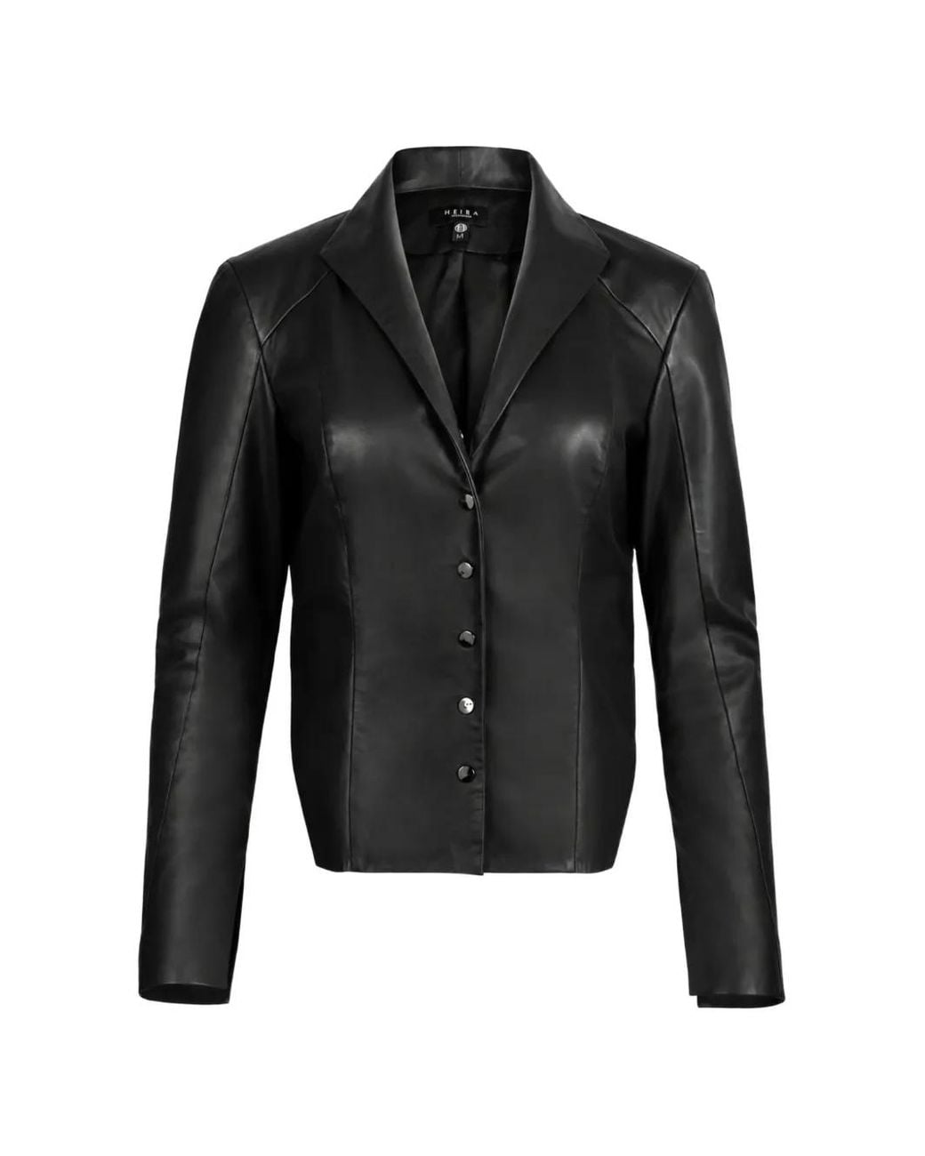 Heira Leatherwear Black Snatched Side-Slit Jacket