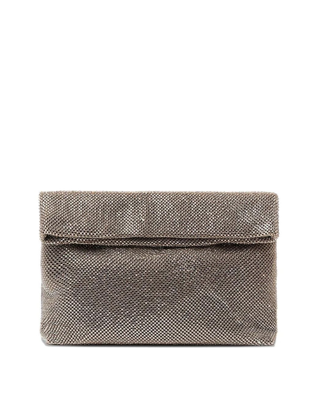 Twentyfourhaitch Gray Dunham Pewter Maxi Clutch Bag