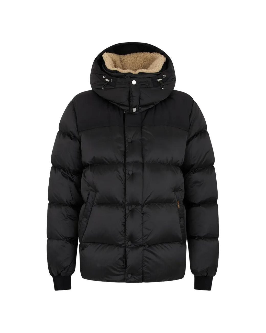 Moorer Black Hooded Padded Coat for men