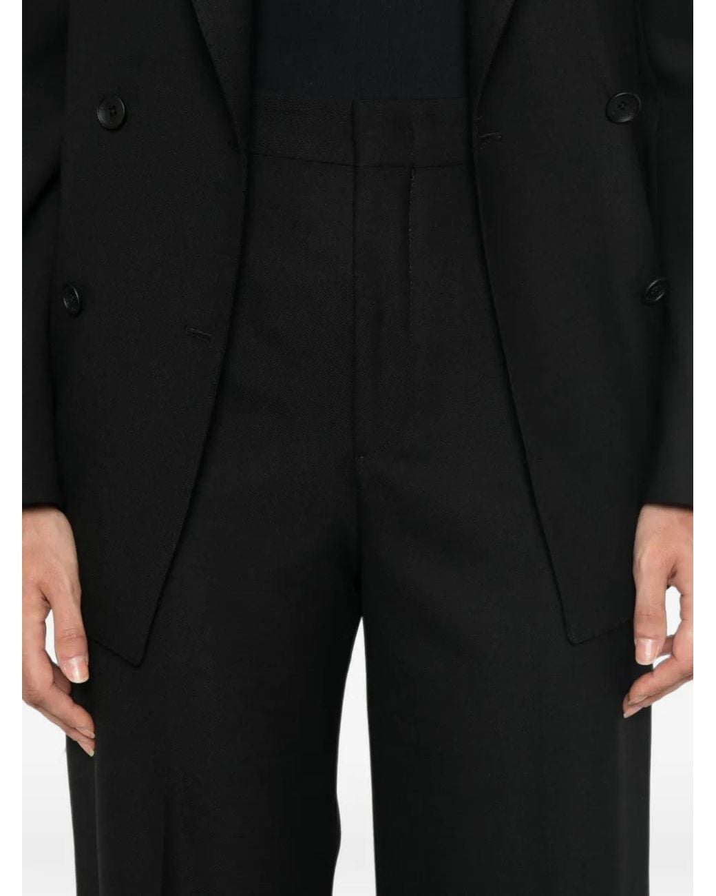 Tagliatore Black Double-Breasted Peaked-Lapel Suit