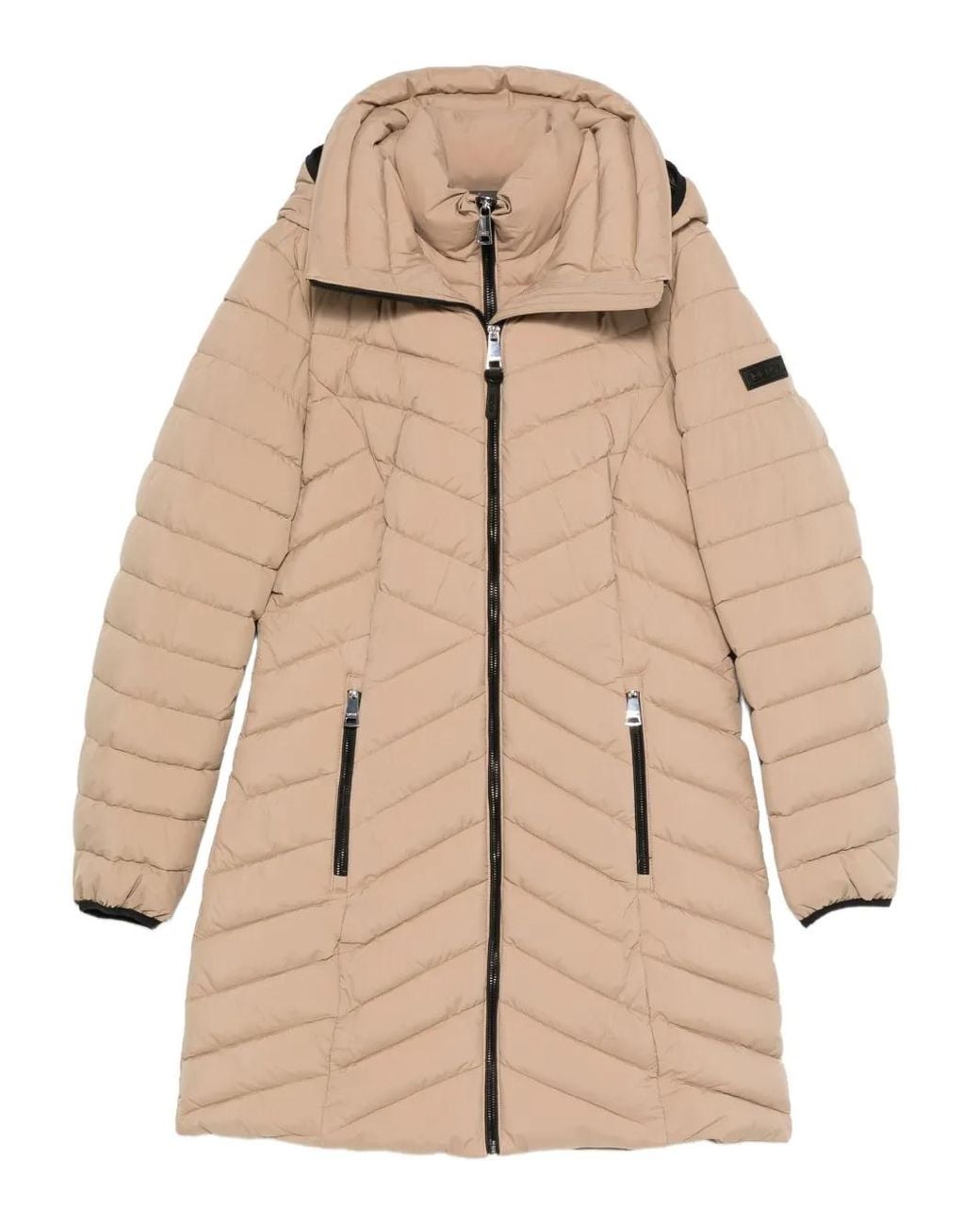 DKNY Natural Quilted Hooded Parka