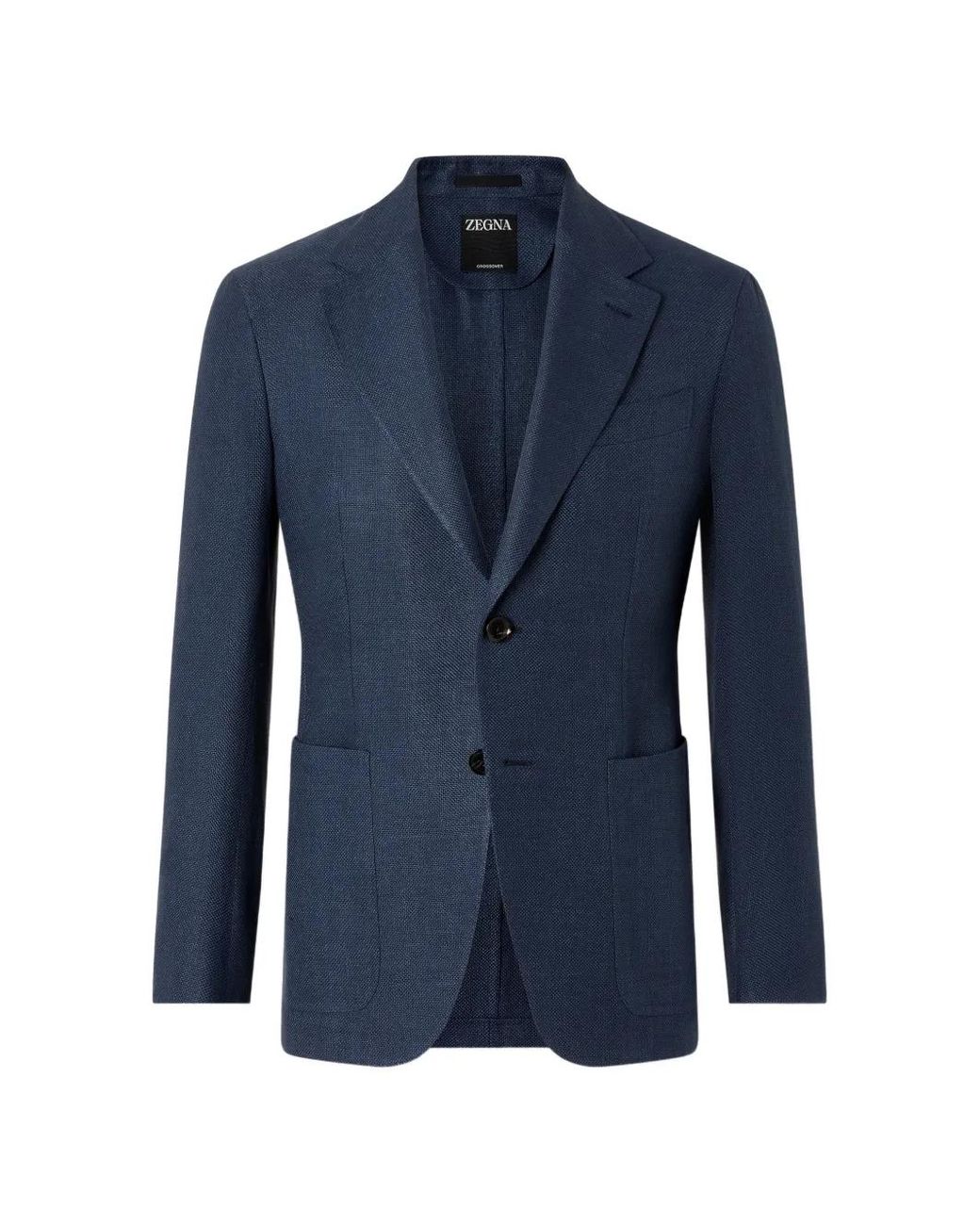 Zegna Blue Dark Coat for men