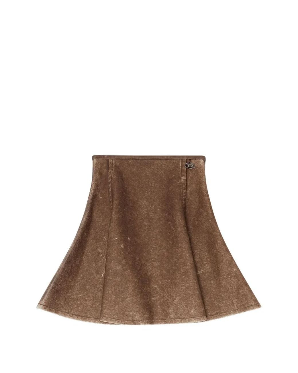 DIESEL Brown Flared Miniskirt