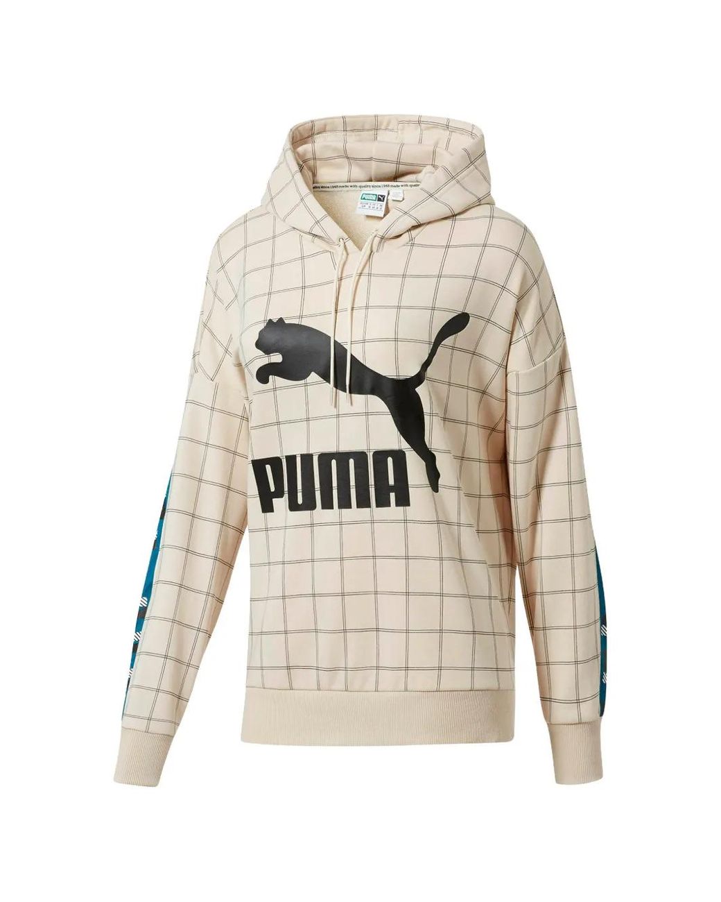 PUMA White Revolt Check Hoodie