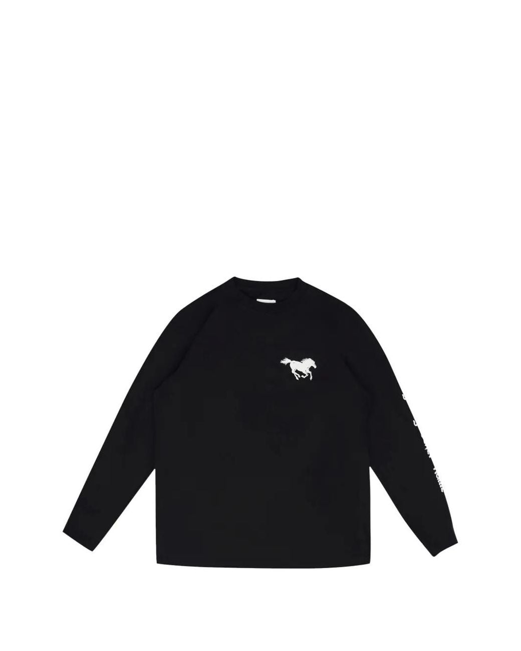 Rhude Black Graphic-Print Long-Sleeve T-Shirt for men