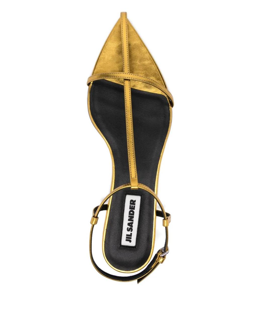 Jil Sander Metallic Cage Sandals