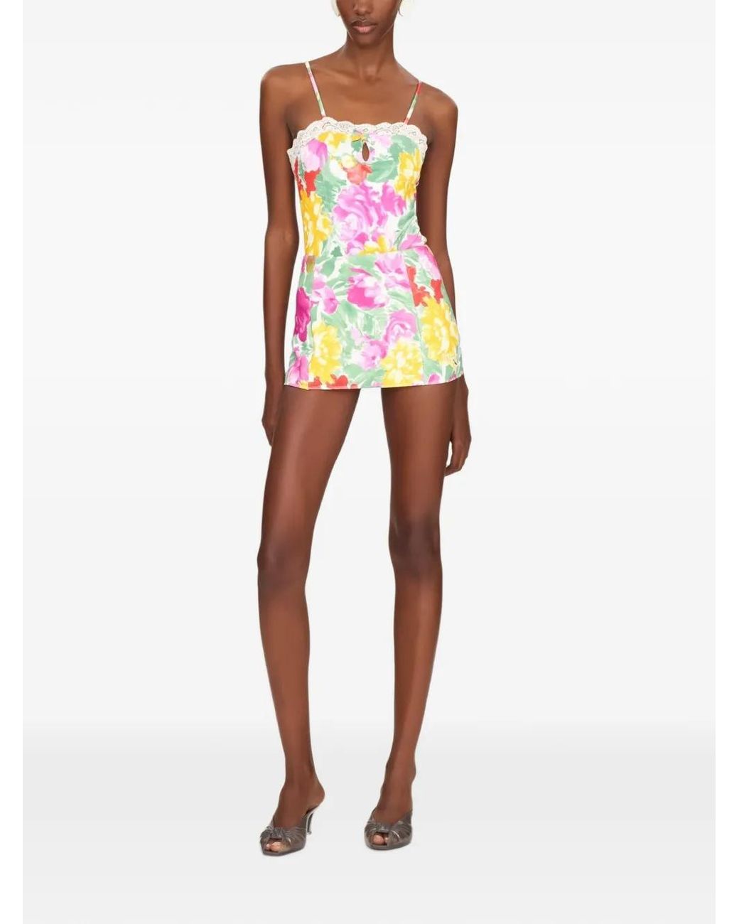Chloé White Garden-Print Bodysuit