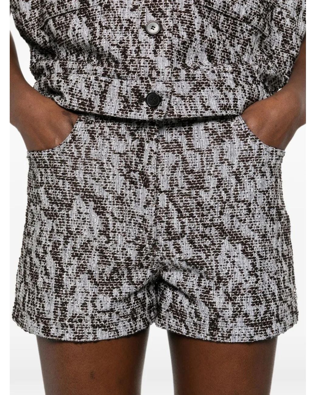 IRO Gray Textured Shorts