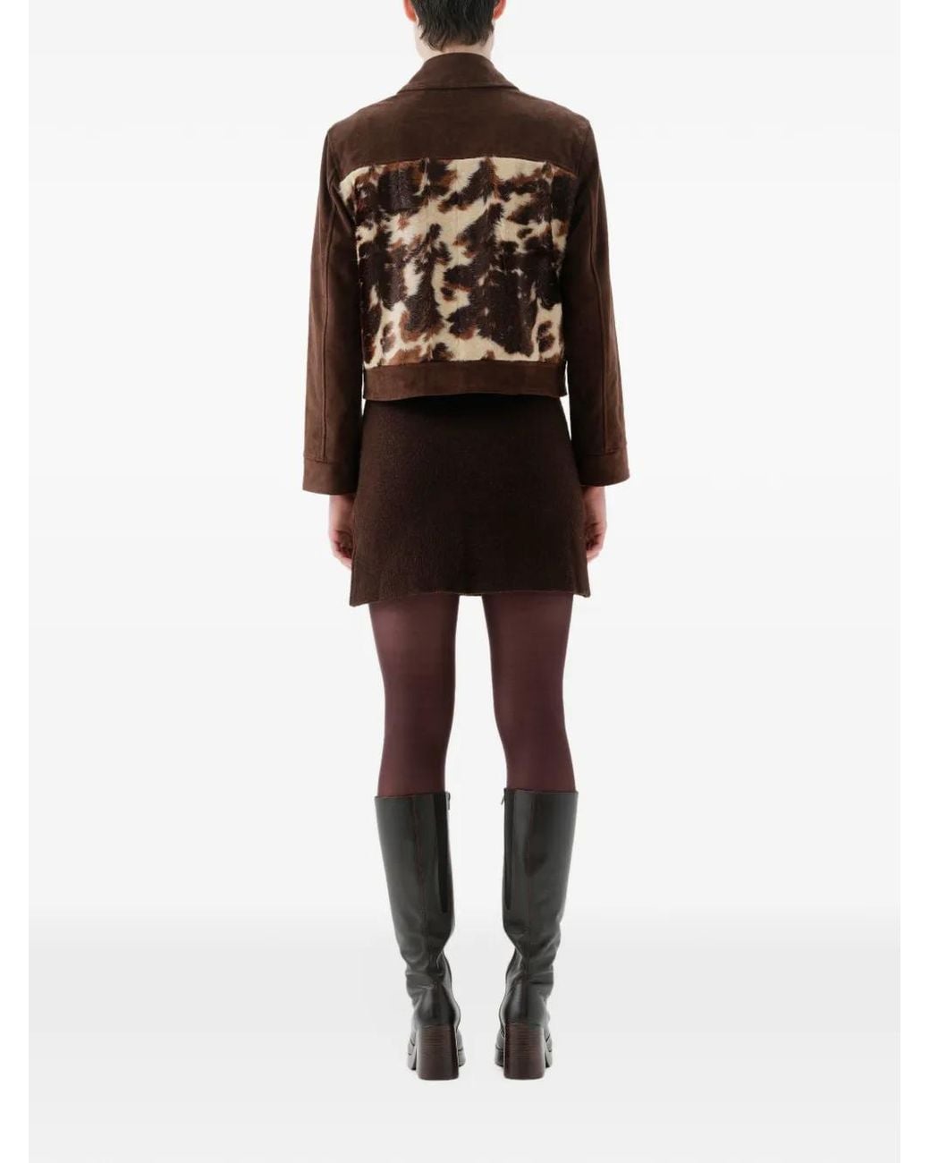 Unreal Fur Brown Hi Noon Faux-Fur Jacket