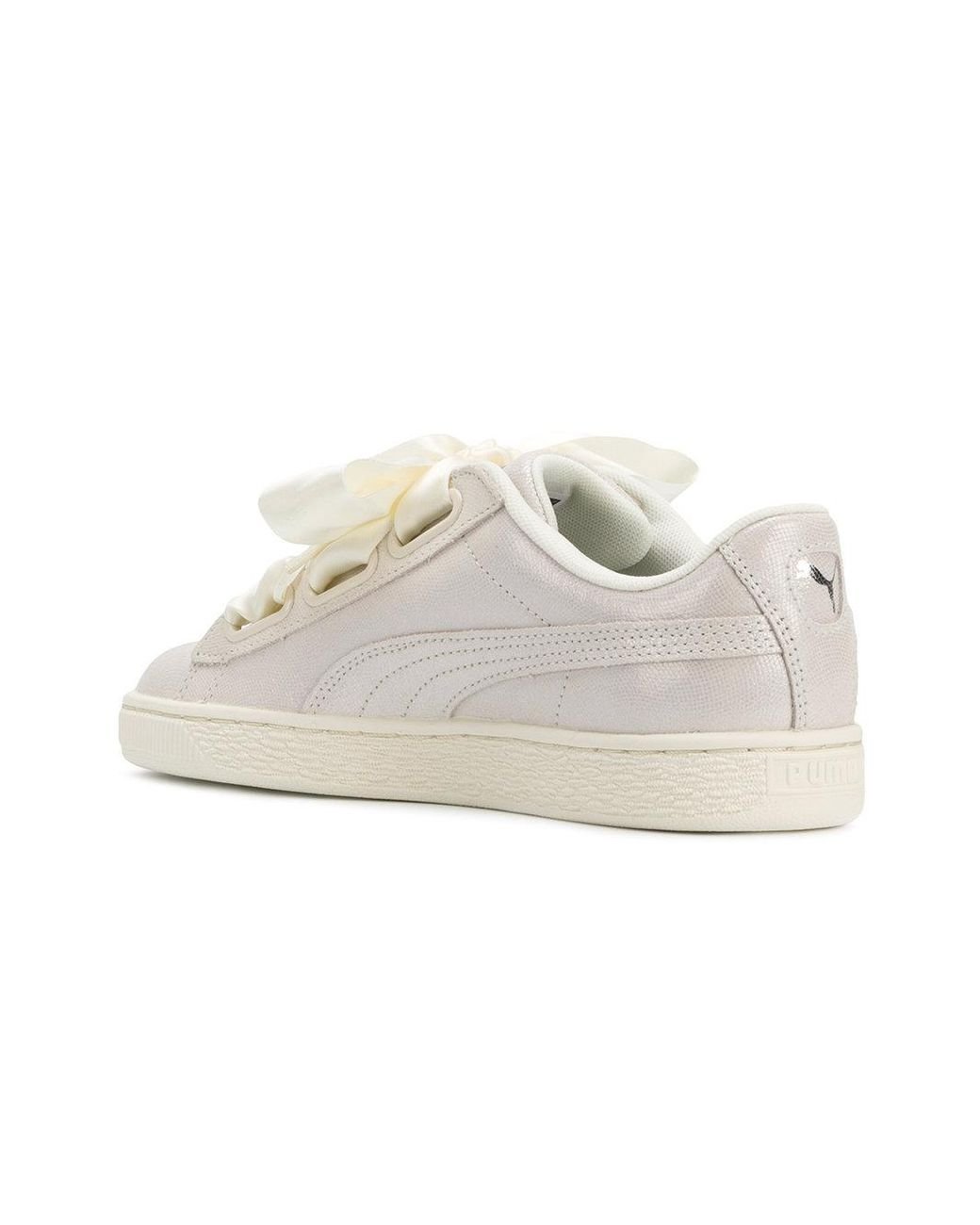 De stad Monografie Kers PUMA Lace-up Ribbon Sneakers in White | Lyst
