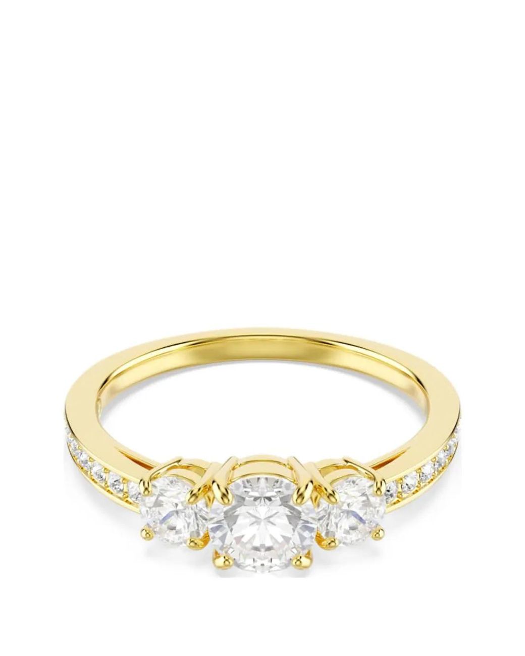 Anello Con Cristalli di Swarovski in Metallic