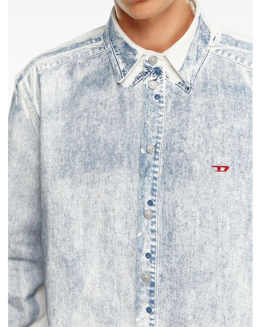 DIESEL Blue D-Simply-Over-S Denim Shirt for men