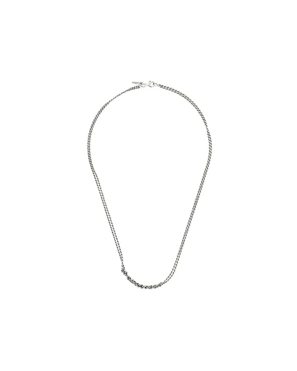 Emanuele Bicocchi Blue Crochet Chain Necklace