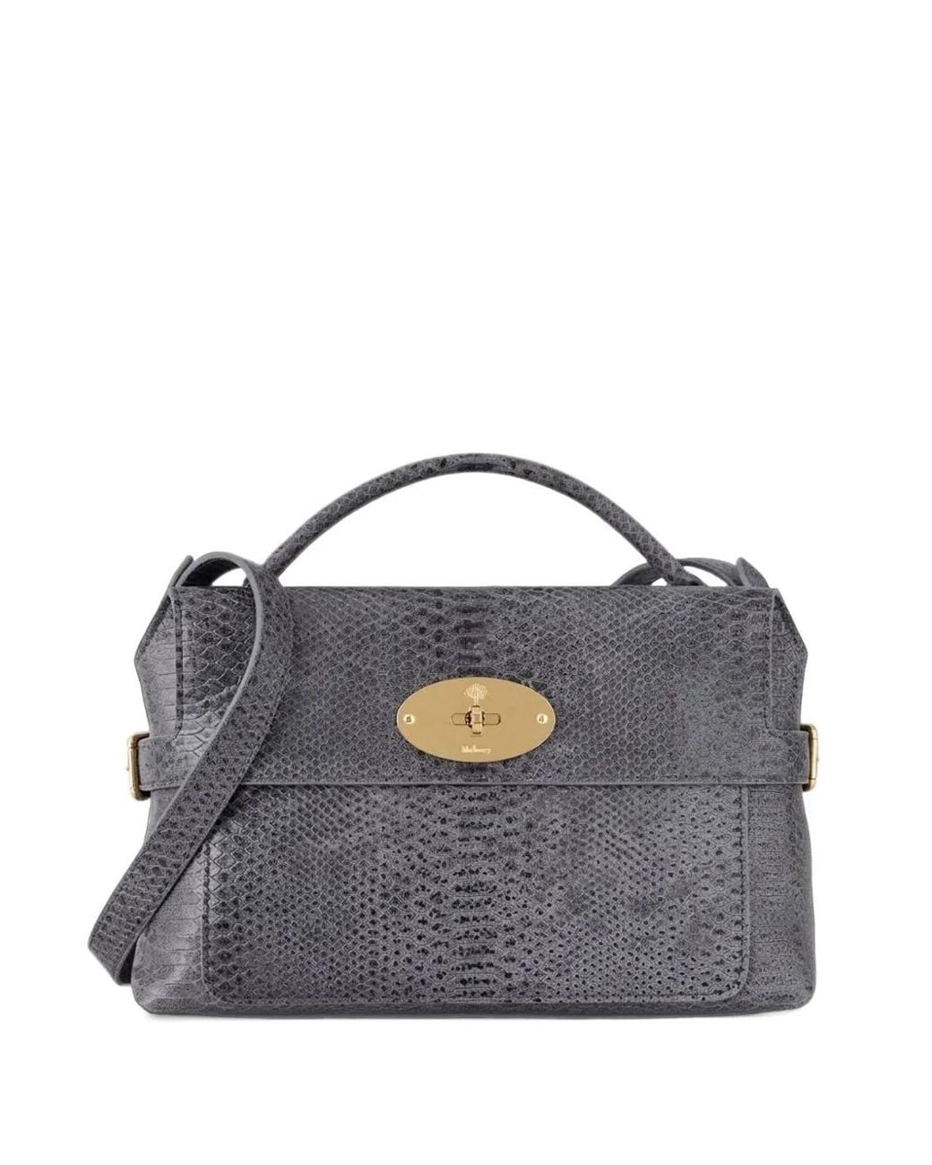 Mulberry Blue Petit Sac Porté Épaule Stevie À Effet Peau De Serpent