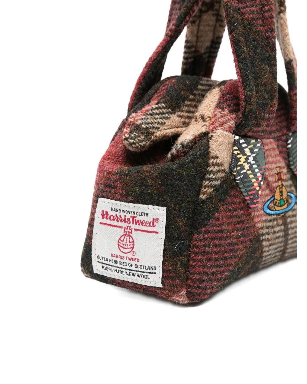 Vivienne Westwood Brown Logo-Embroidered Mini Tote Bag
