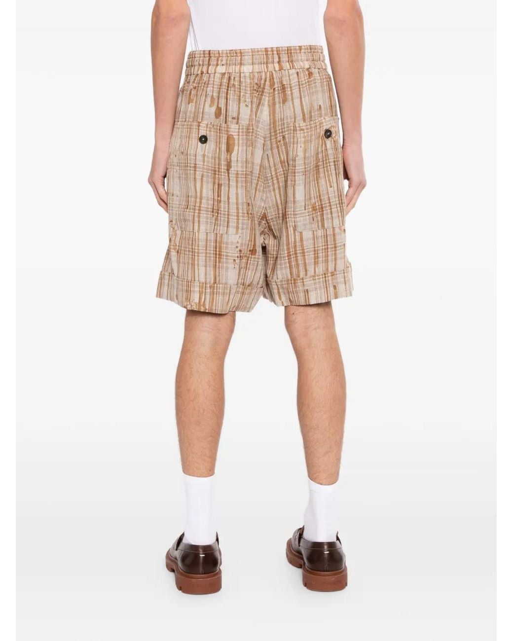 Pantalones Cortos A Cuadros Ziggy Chen de hombre de color Natural