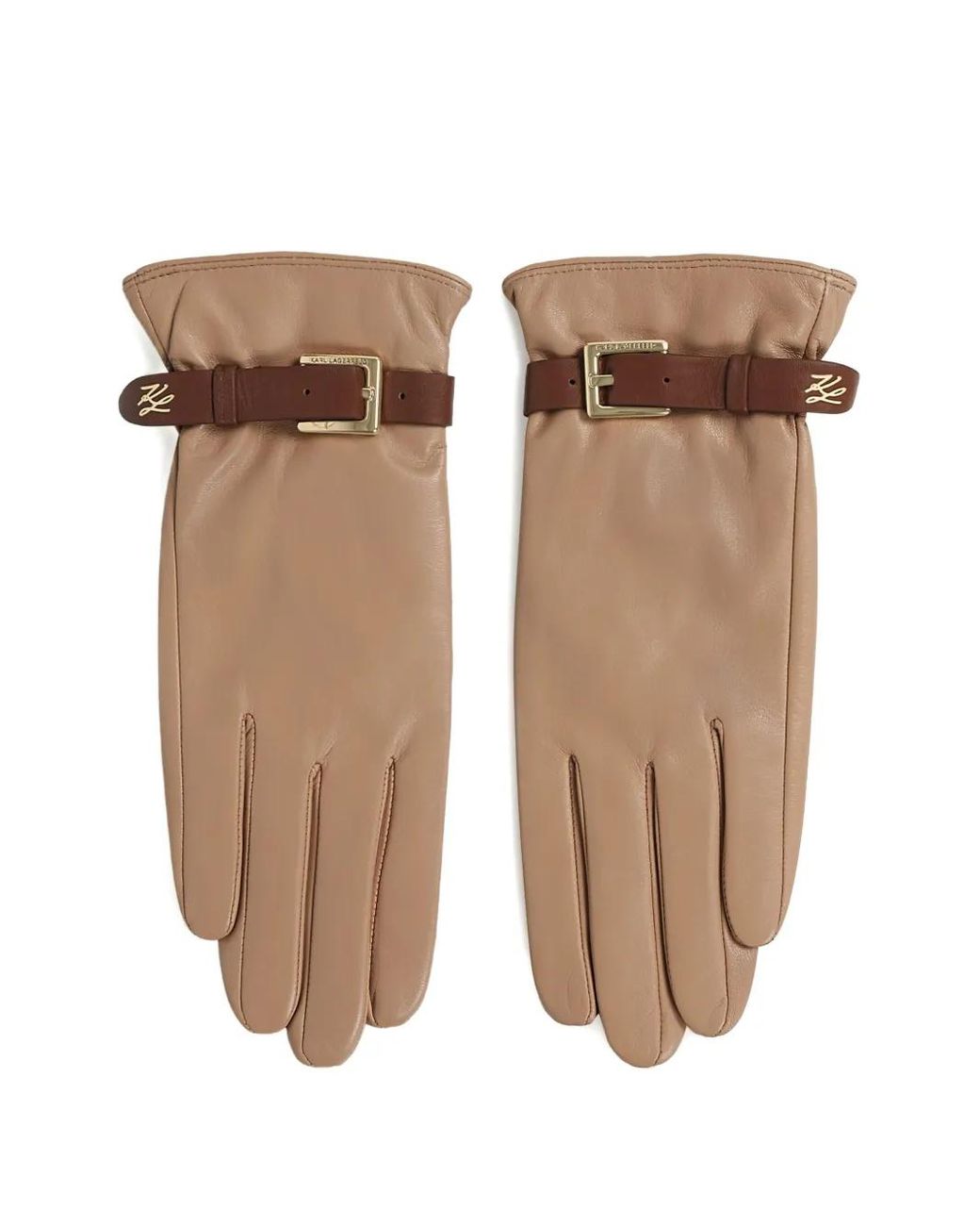 Karl Lagerfeld White K/Autograph Belt Gloves