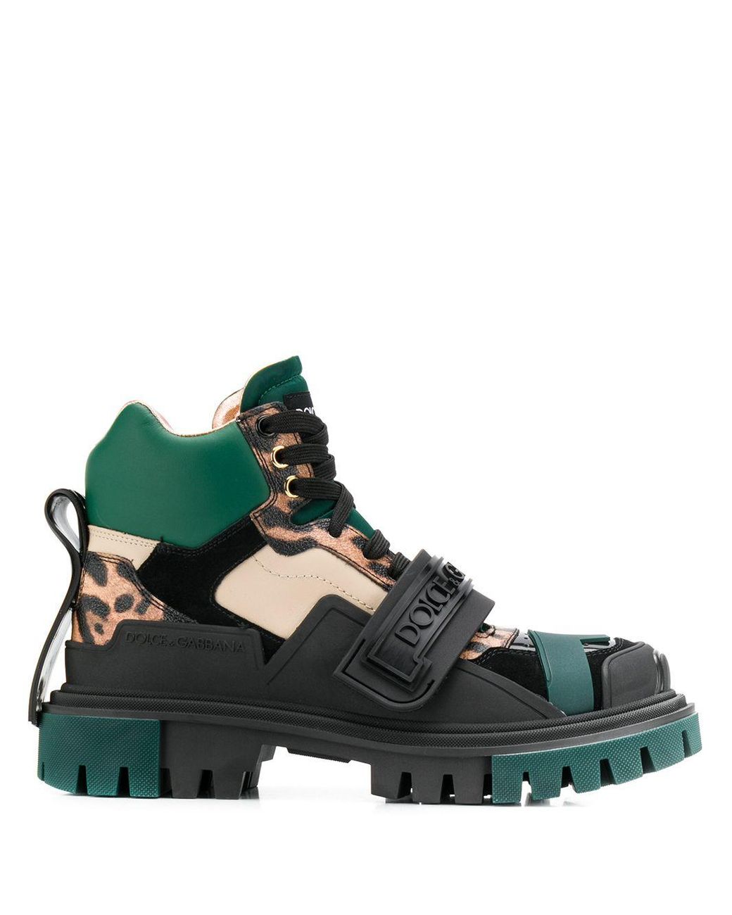 Dolce & Gabbana Trekking Logo Strap Boots in Black | Lyst