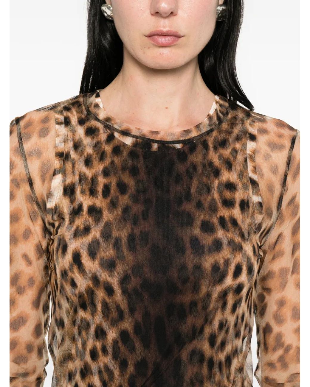 Sportmax Natural Animal Print Dress