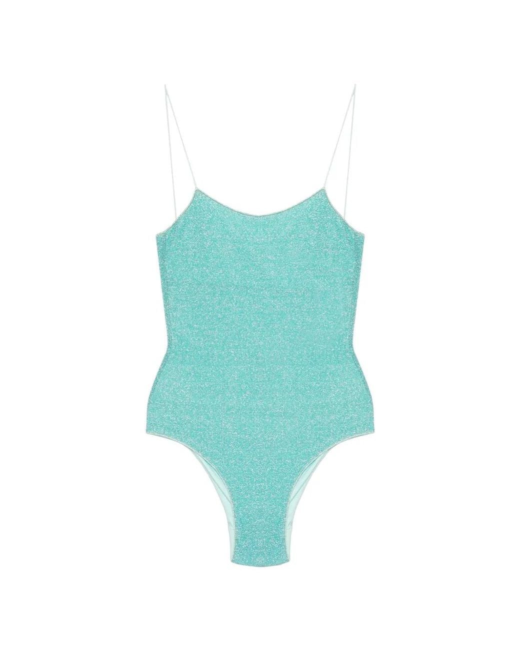 Oseree Blue Maillot De Bain Lumière À Effet Pailleté