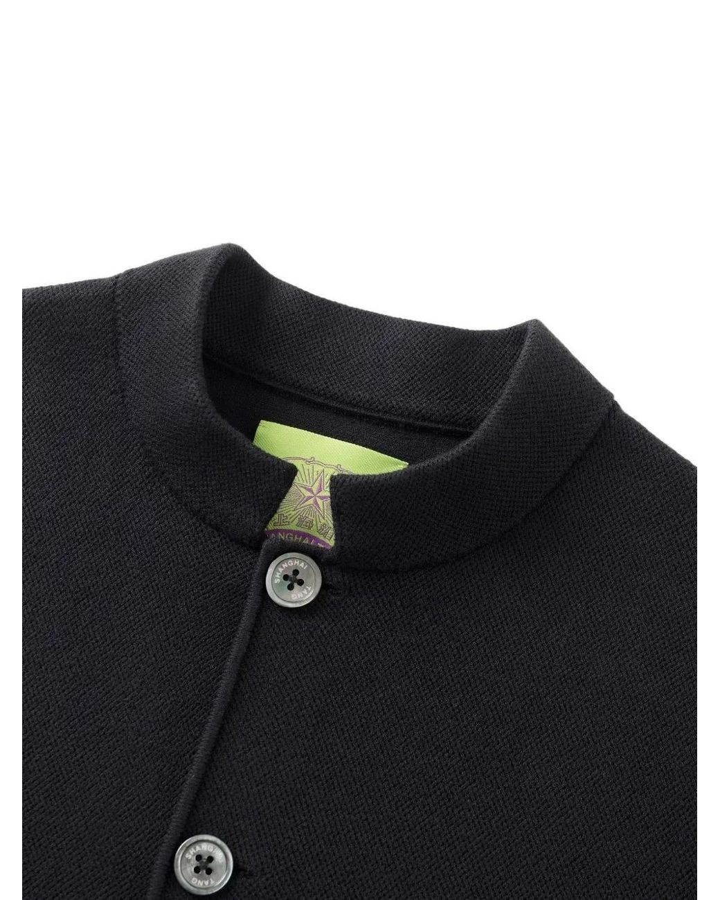 Shanghai Tang Blue Meow Meow Five-Button Jacket for men