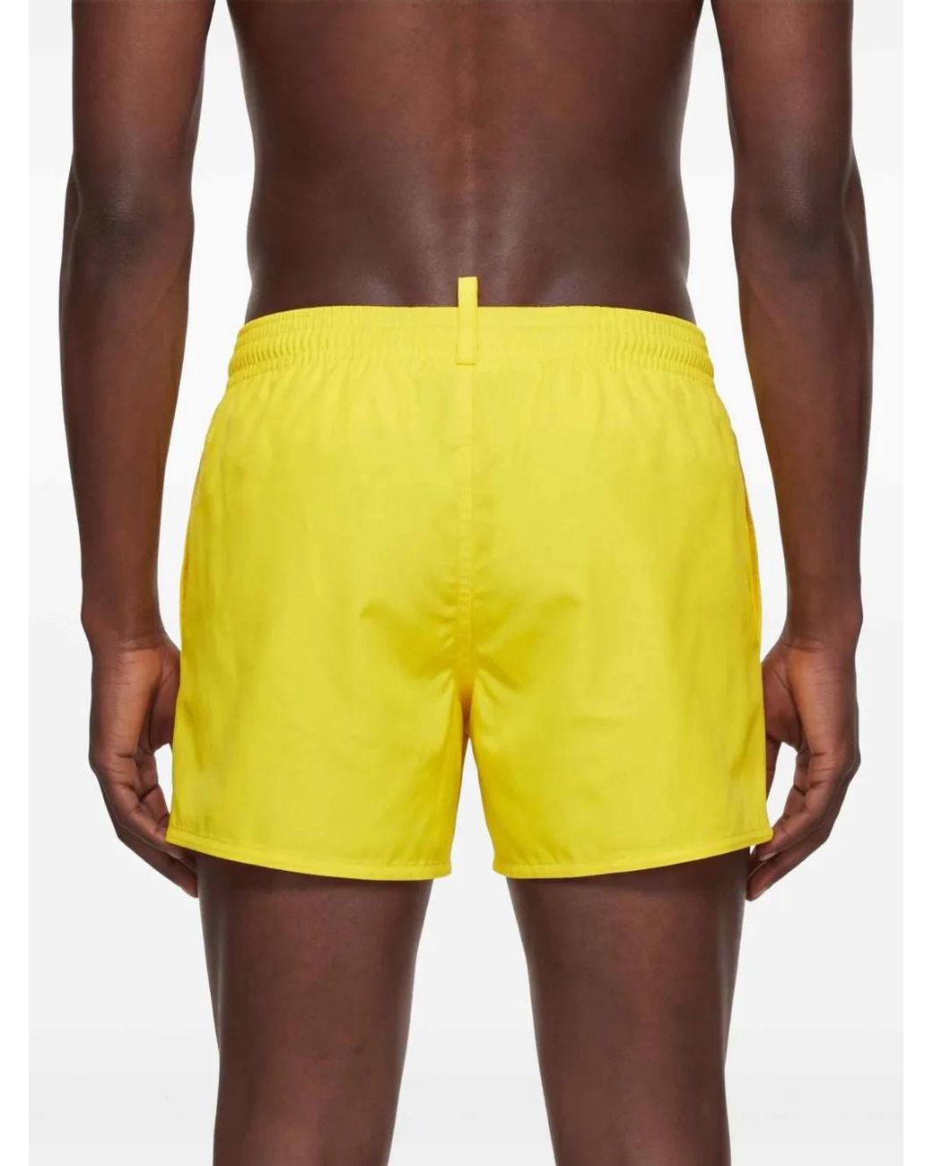 DSquared² Yellow Logo Midi Swim Boxer for men