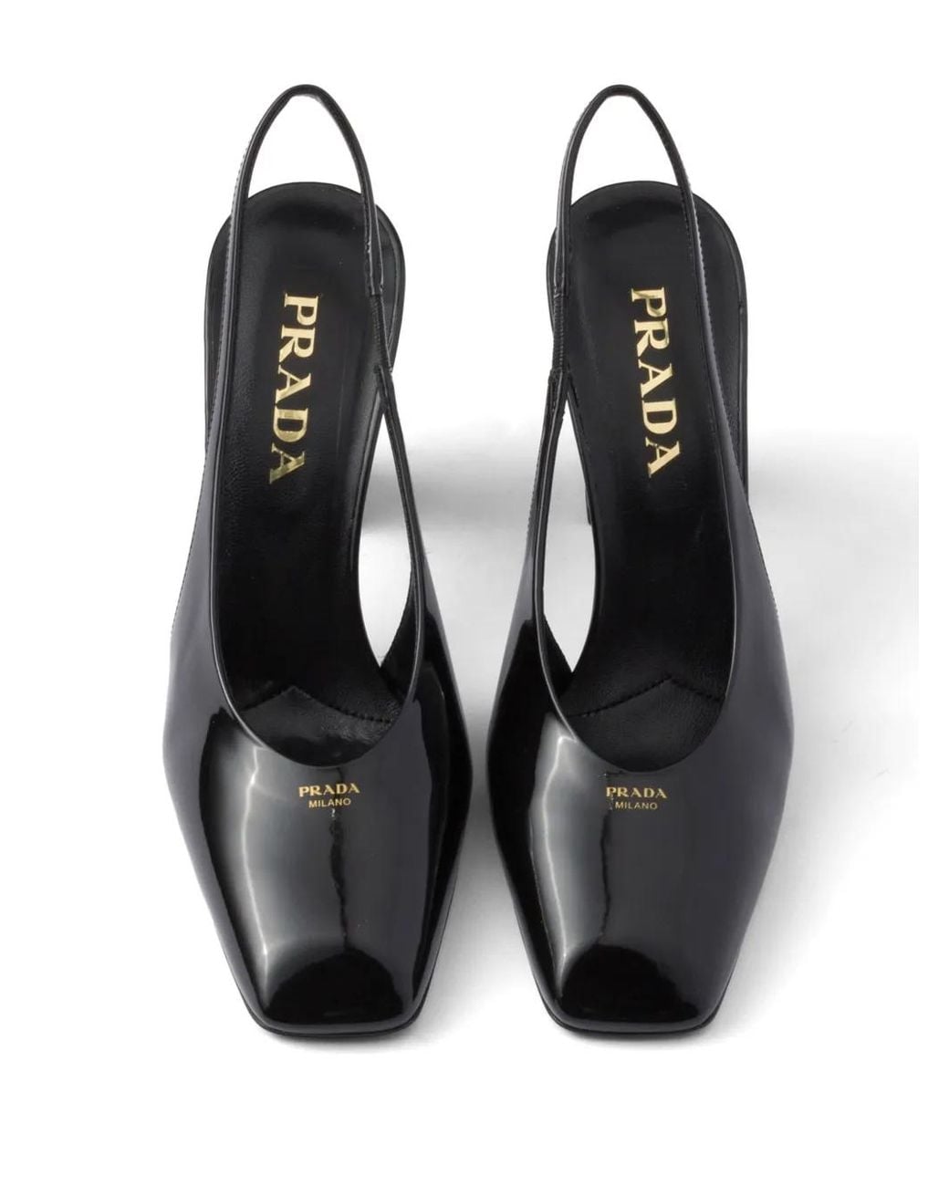 Prada Black Leather Heeled Pumps