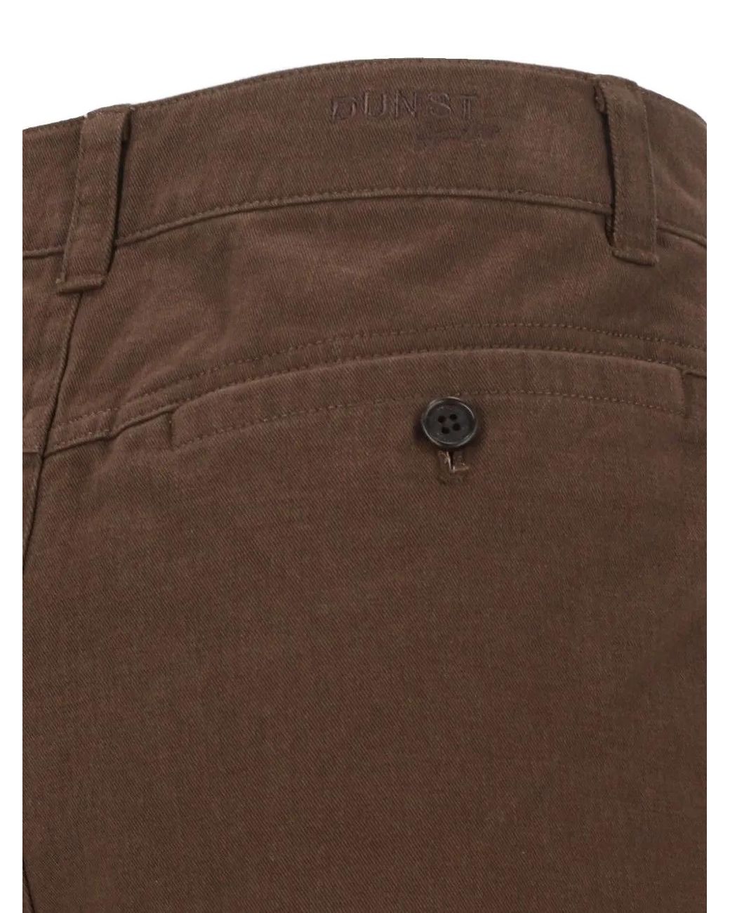 DUNST Brown Straight-Leg Chino Trousers