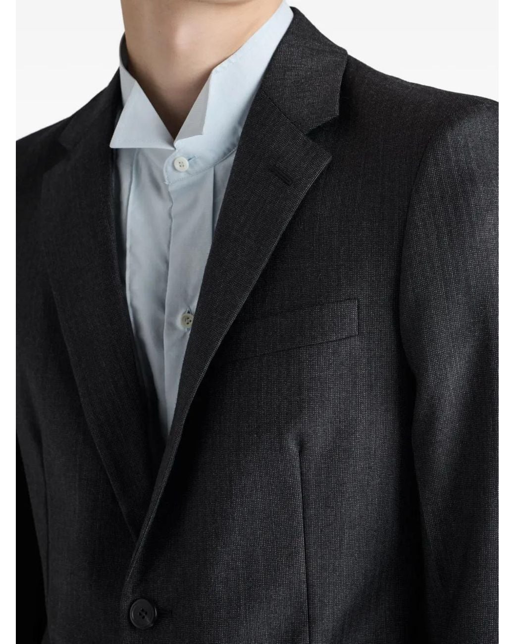 Prada Anzug Mit Fallendem Revers in Black für Herren