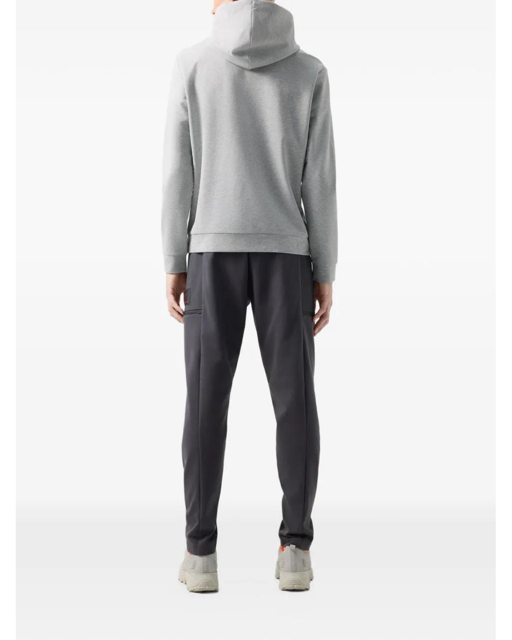 Bogner Fire + Ice Gray Logo-Print Drawstring Hoodie for men