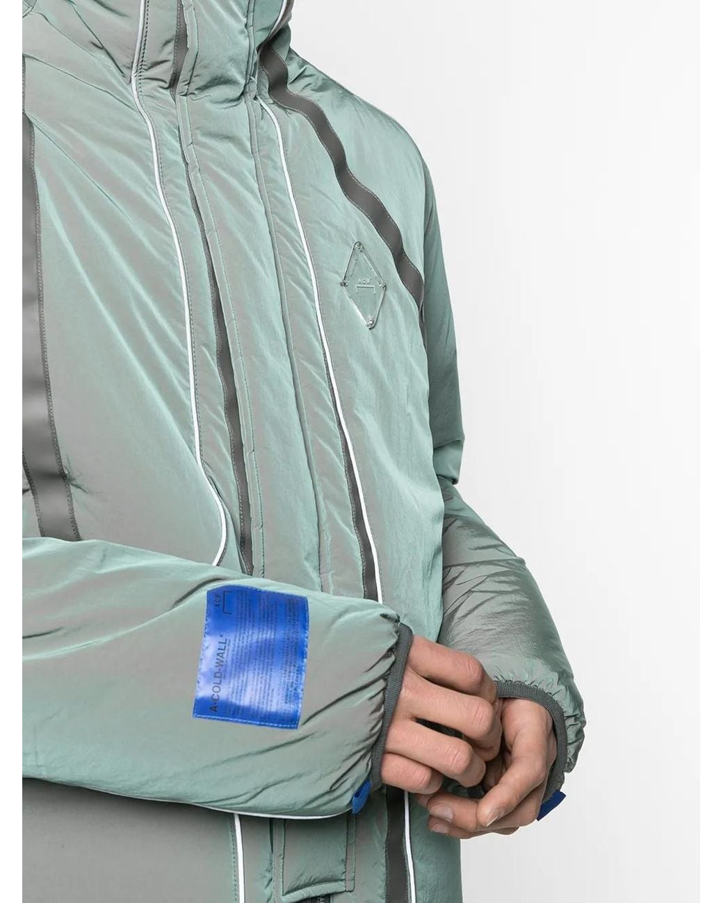 A_COLD_WALL* Blue Iridescent Padded Coat for men