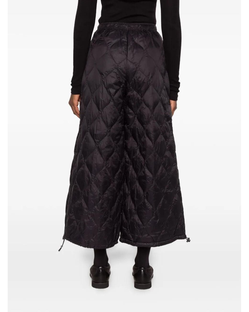 Taion Gray Quilted Cropped Trousers