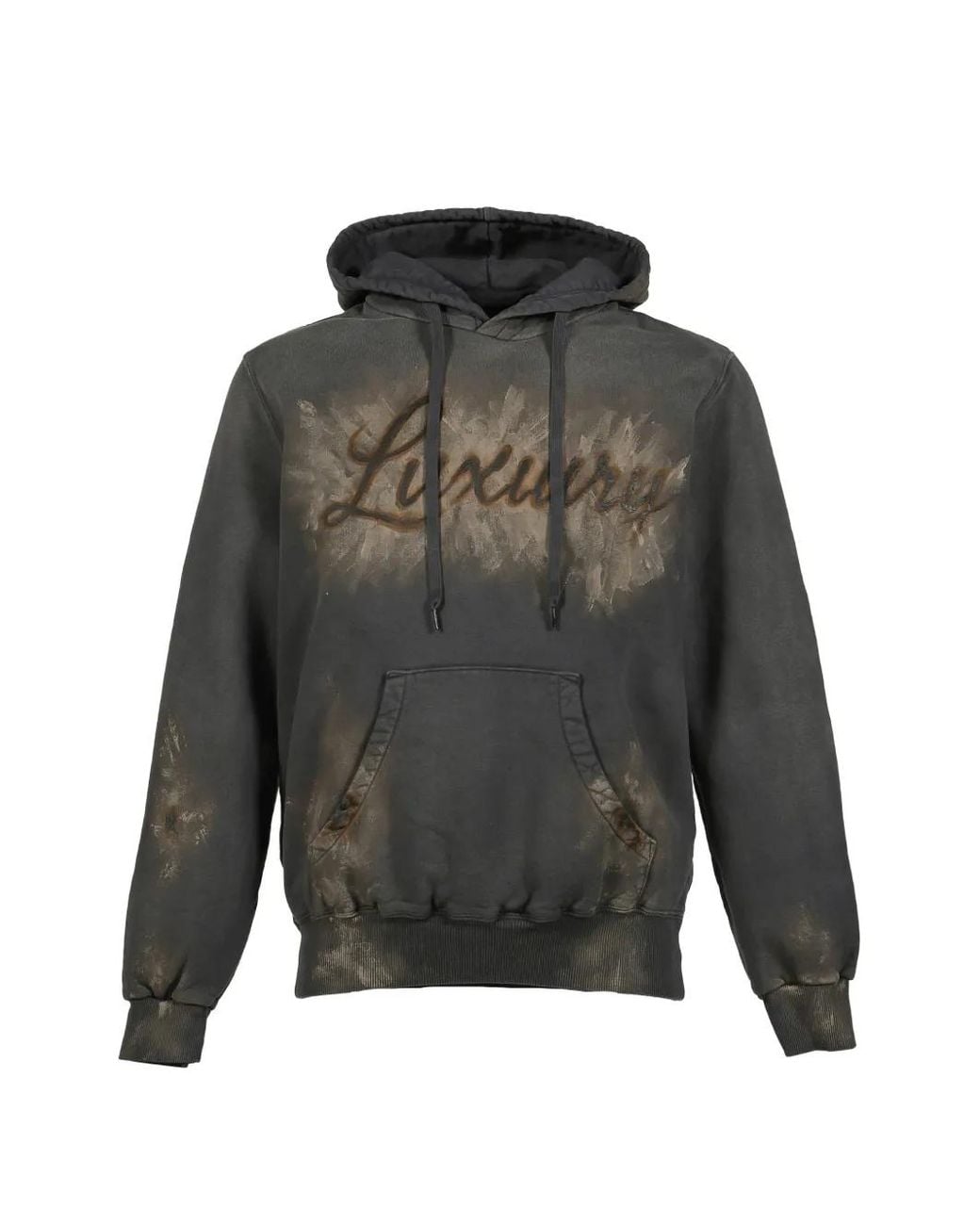 Doublet Gray Hoodie Luxury Mud Paint for men