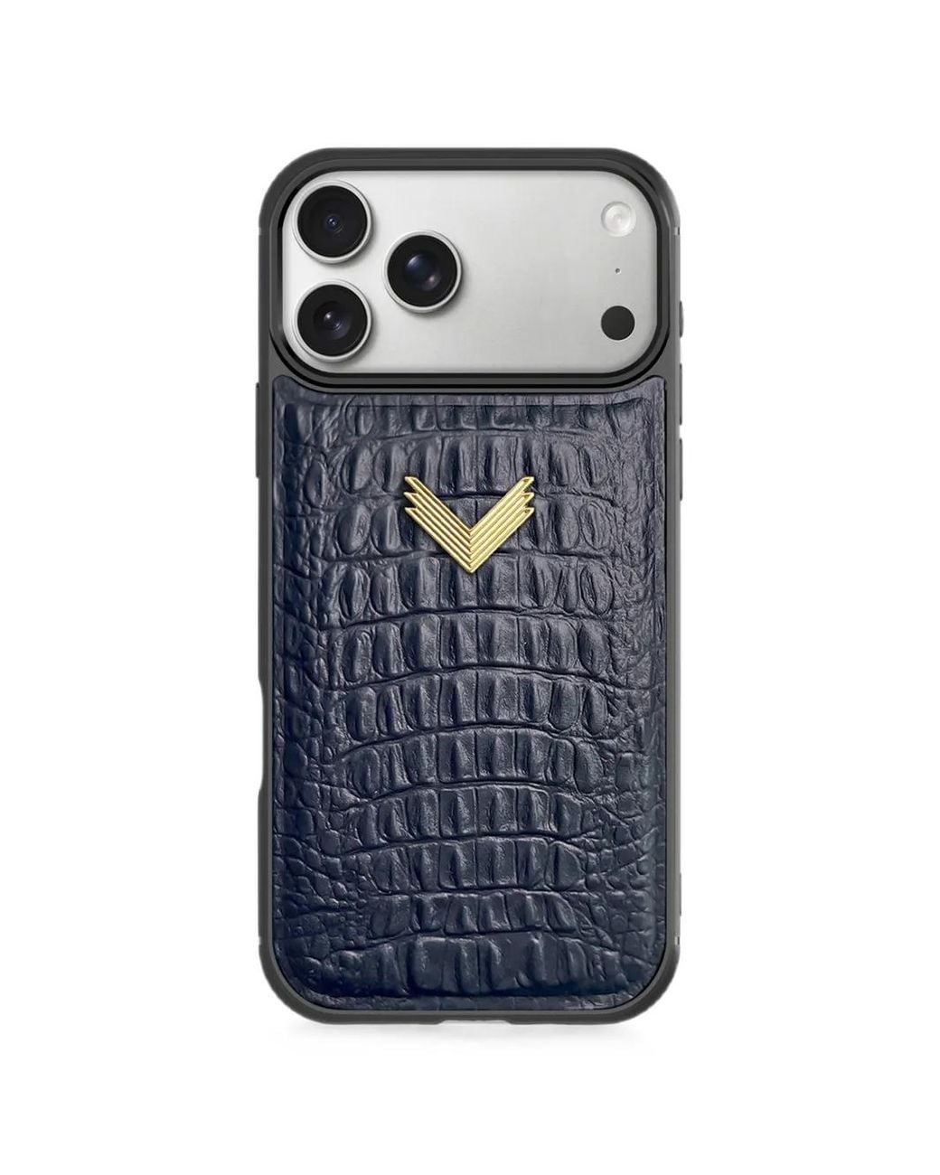 Velante Blue Alligator-Effect Leather Phone Case