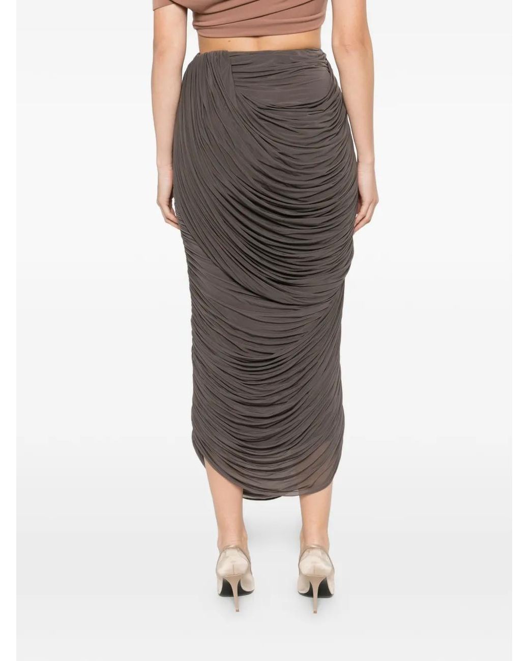 Magda Butrym Brown Ruched Skirt