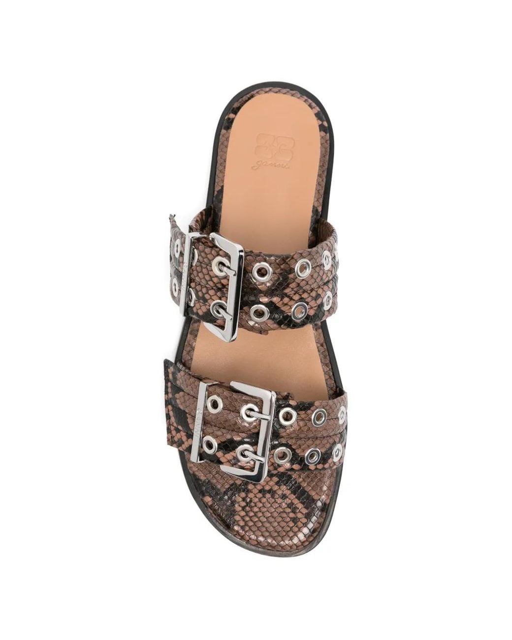 Ganni White Recycled Polyester Polyurethane Flat Shoes