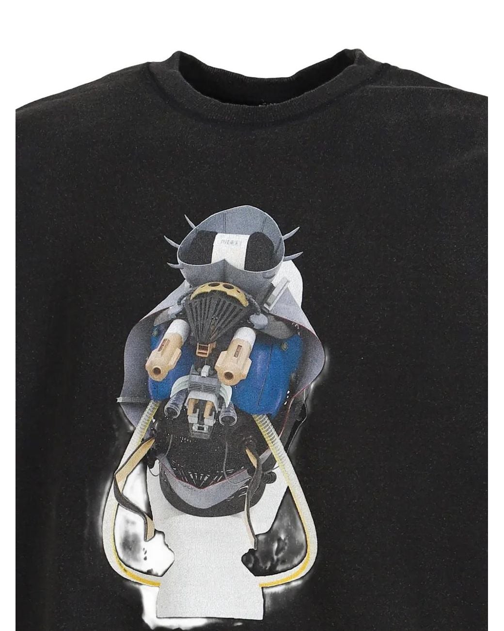 SHT Black Toby Graphic-Print Sweatshirt for men