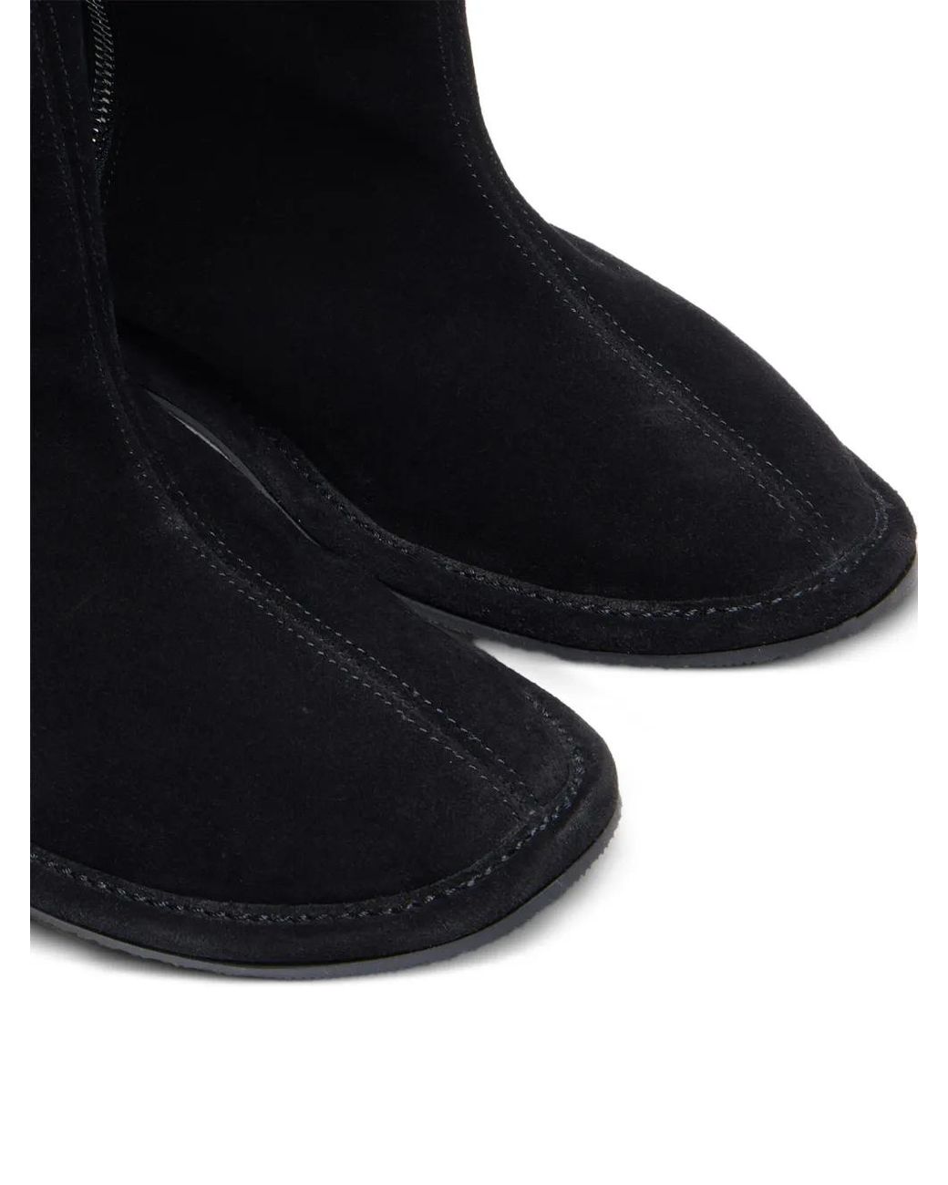 Casadei Black Suede Ankle Boots