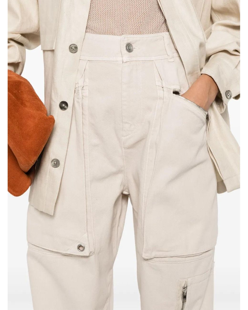 Isabel Marant Natural Jolande Straight-Leg Jeans