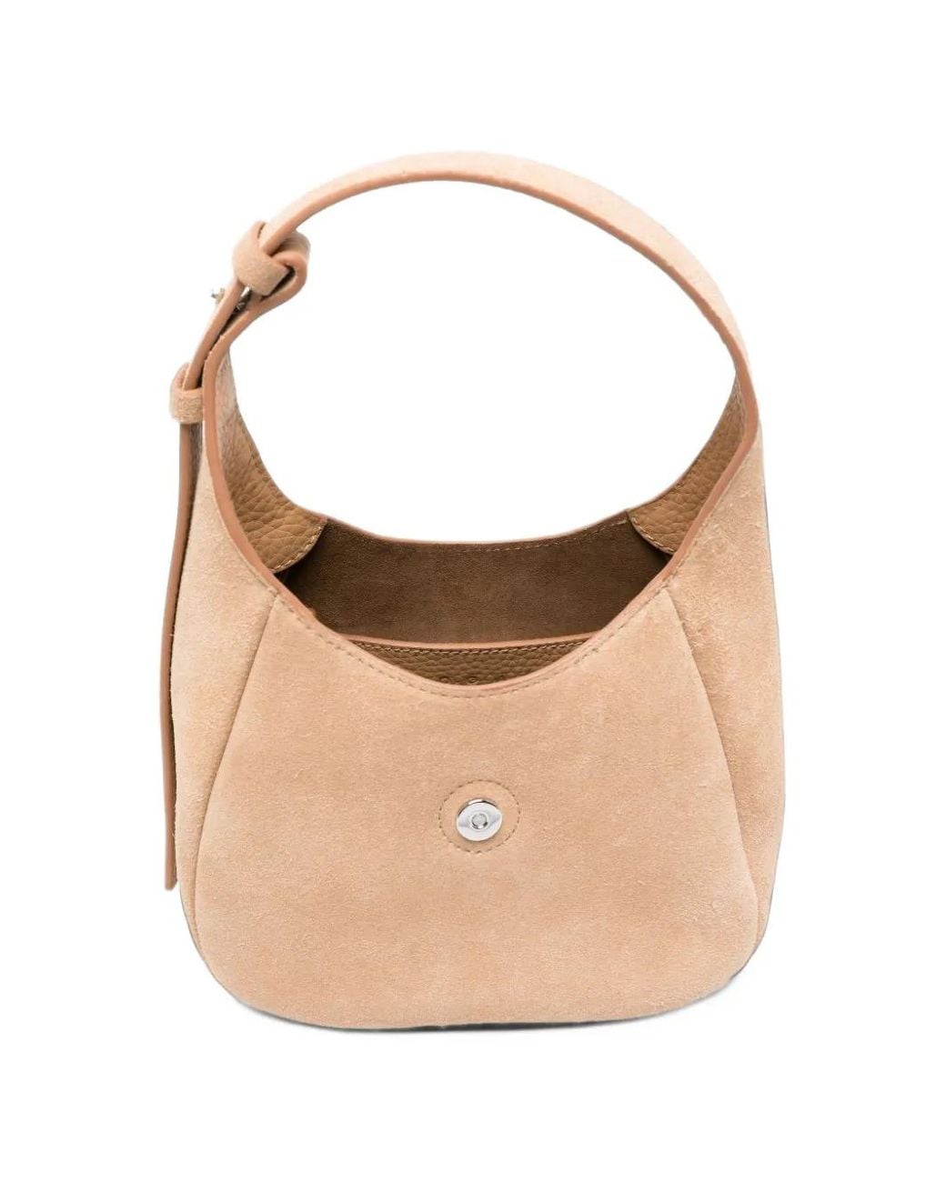 Hogan Natural Suede Logo-Plaque Tote Bag
