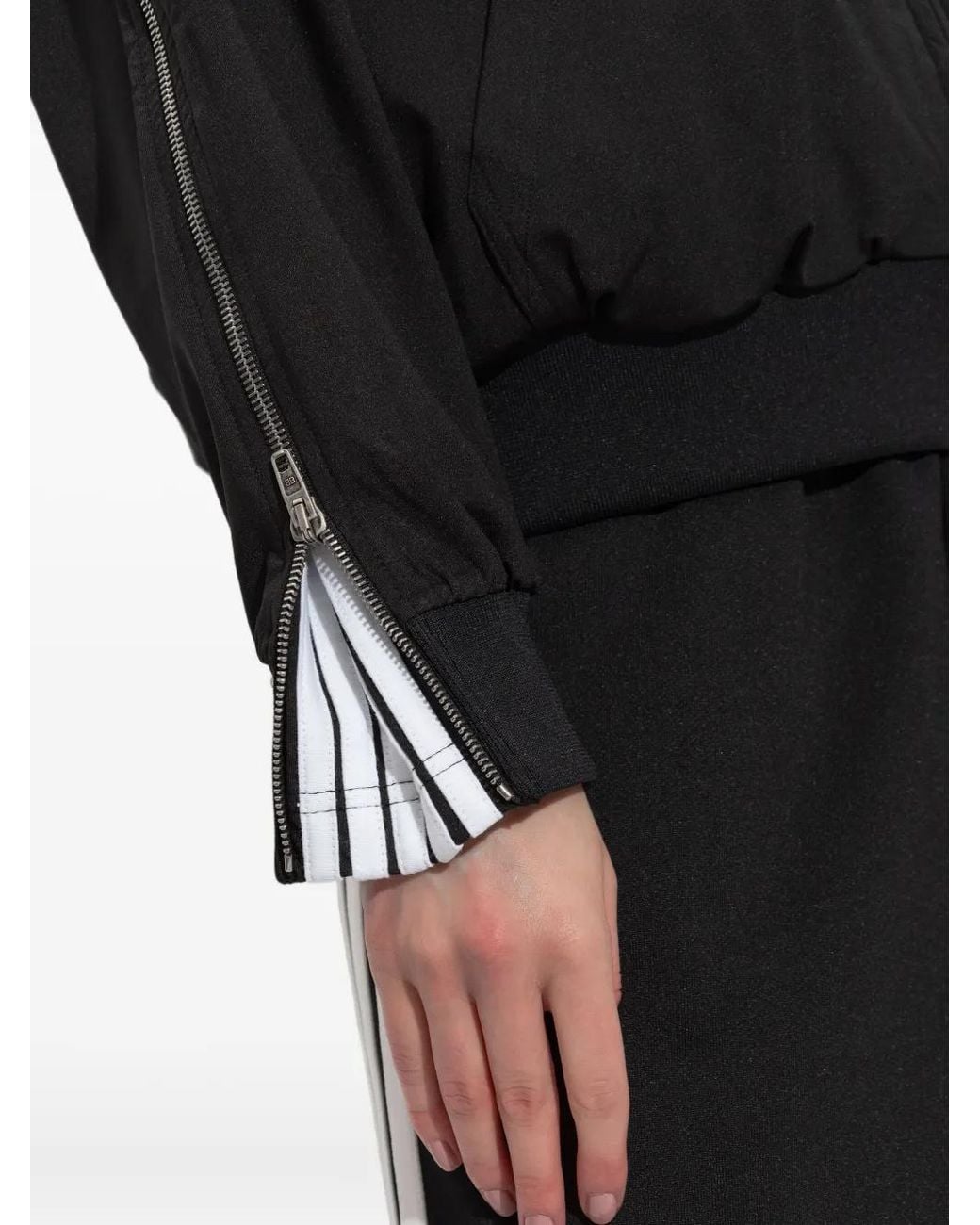Balenciaga Black Zip-Up Hooded Jacket