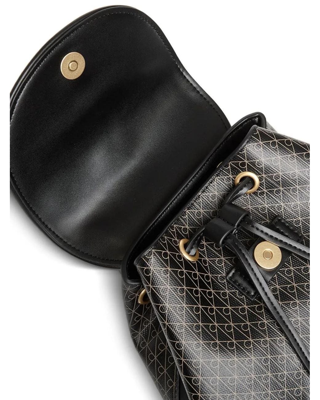 Calvin Klein Black Monogram-Printed Backpack
