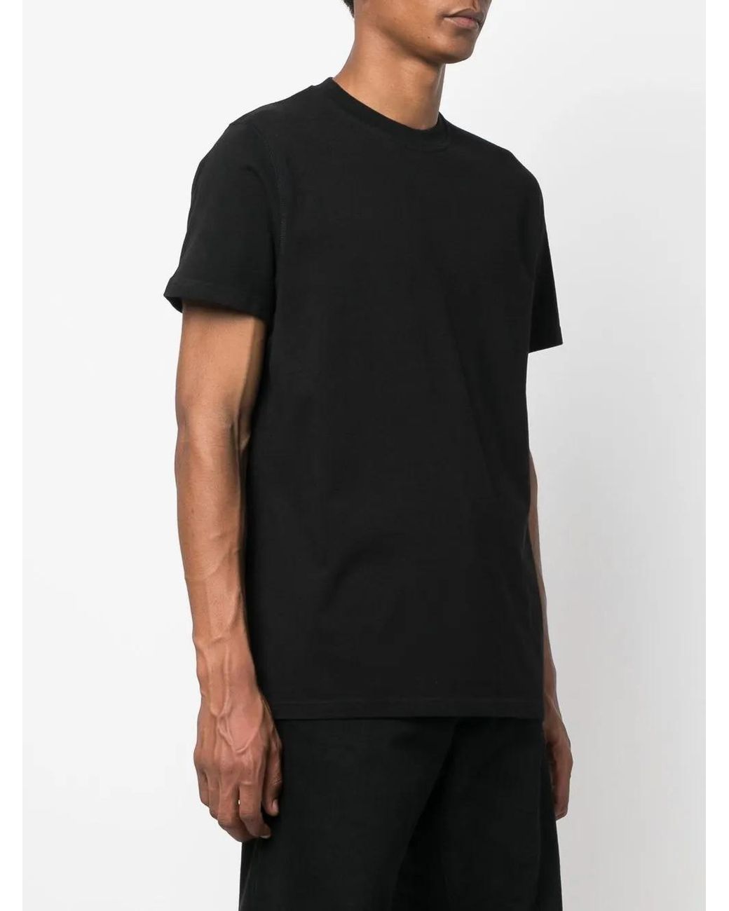 Arte' Black Logo-Print T-Shirt for men