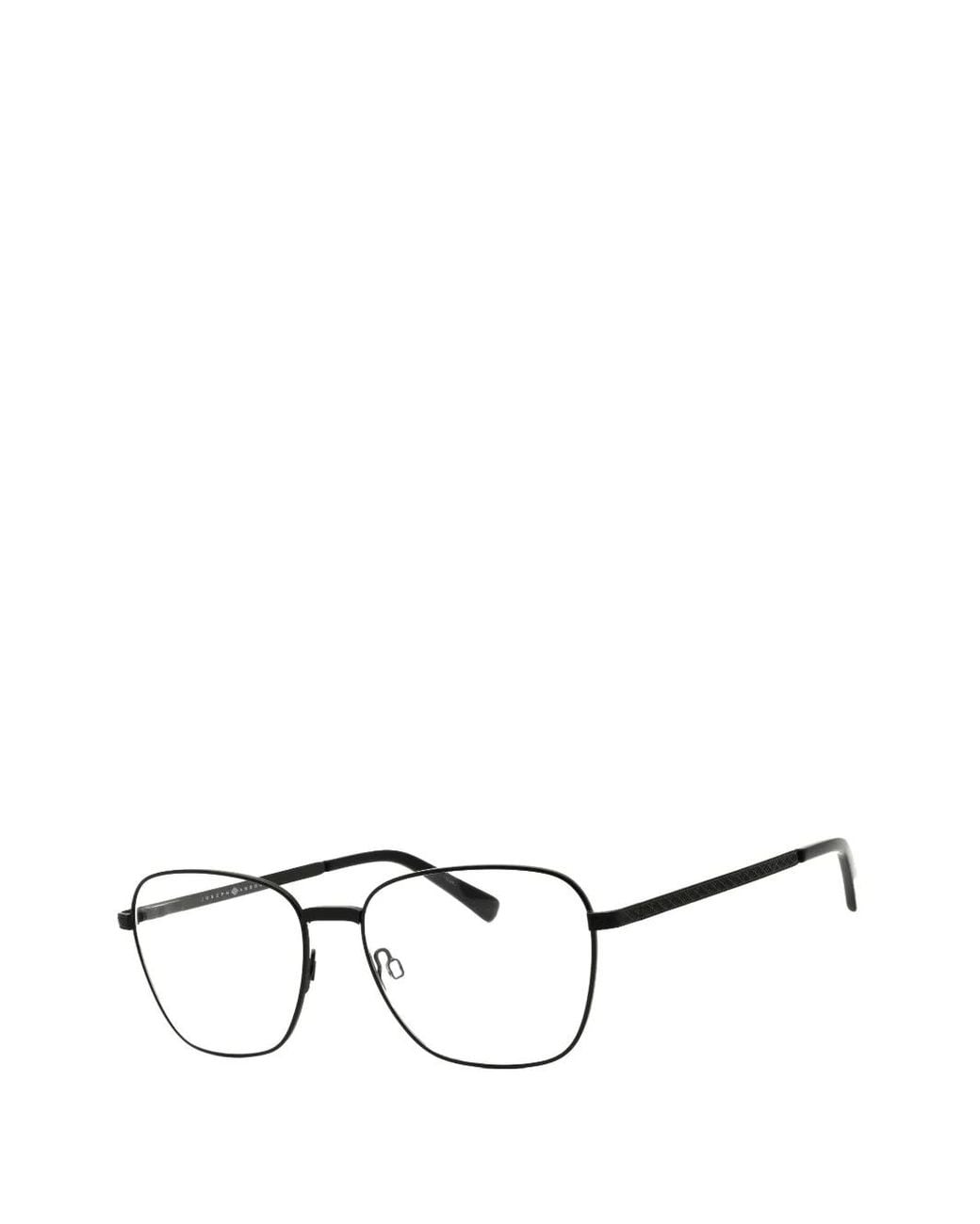 Joseph Abboud Black Ja4103 Rectangle-Frame Glasses for men